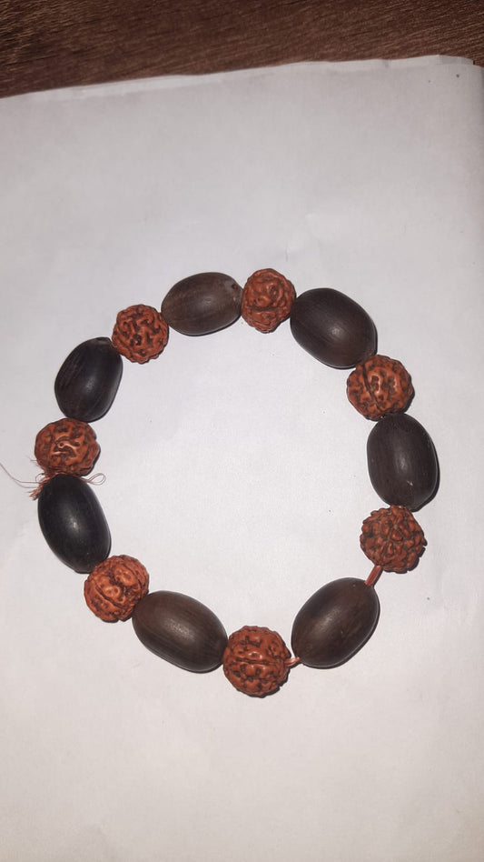 Divine Prosperity Bracelet – Kamalgatta & Rudraksha for Wealth & Abundance